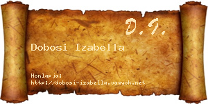 Dobosi Izabella névjegykártya